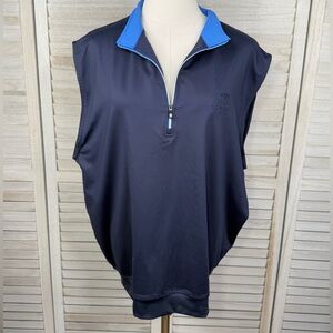 FOOTJOY Men's Sleeveless Half Zip Golf Vest Navy-Large